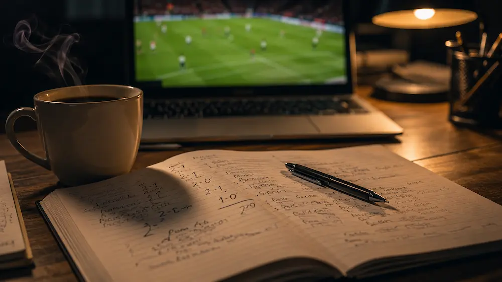 Daily correct score tips chart with scoreline frequency and probability analysis